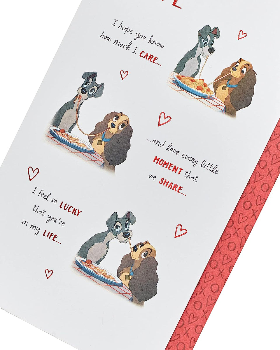 Lady And The Tramp Disney Valentines Day Card To My Wife Love Through  Anything