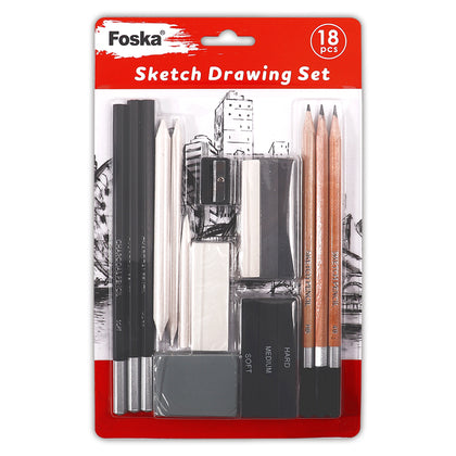 Pack of 18 Sketch Drawing Set