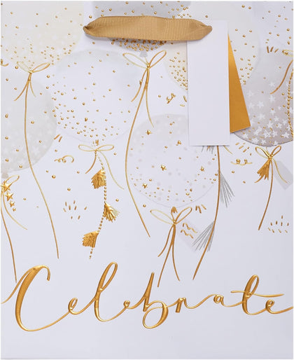Balloons Design Medium Gift Bag Birthday, Wedding, Congratulations. Anniversary for Any Occasion 