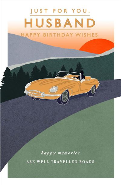 Car Design Husband Birthday Card