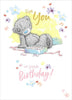 Me To You Bear Tatty Teddy Sat With Chocolates Birthday Card
