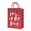 Pack of 12 Red Christmas Perfume Size Gift Bags - Jingle all the Way