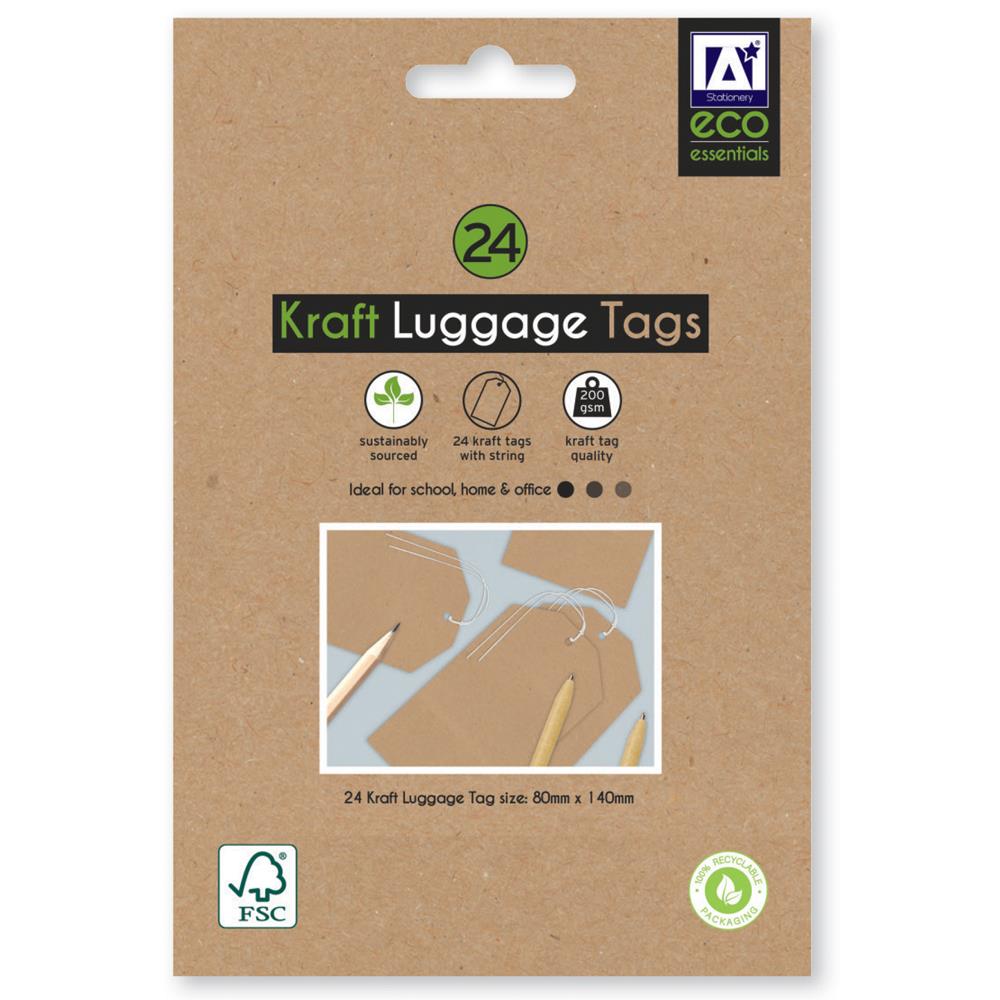 Pack of 24 Kraft Luggage Tags – Evercarts