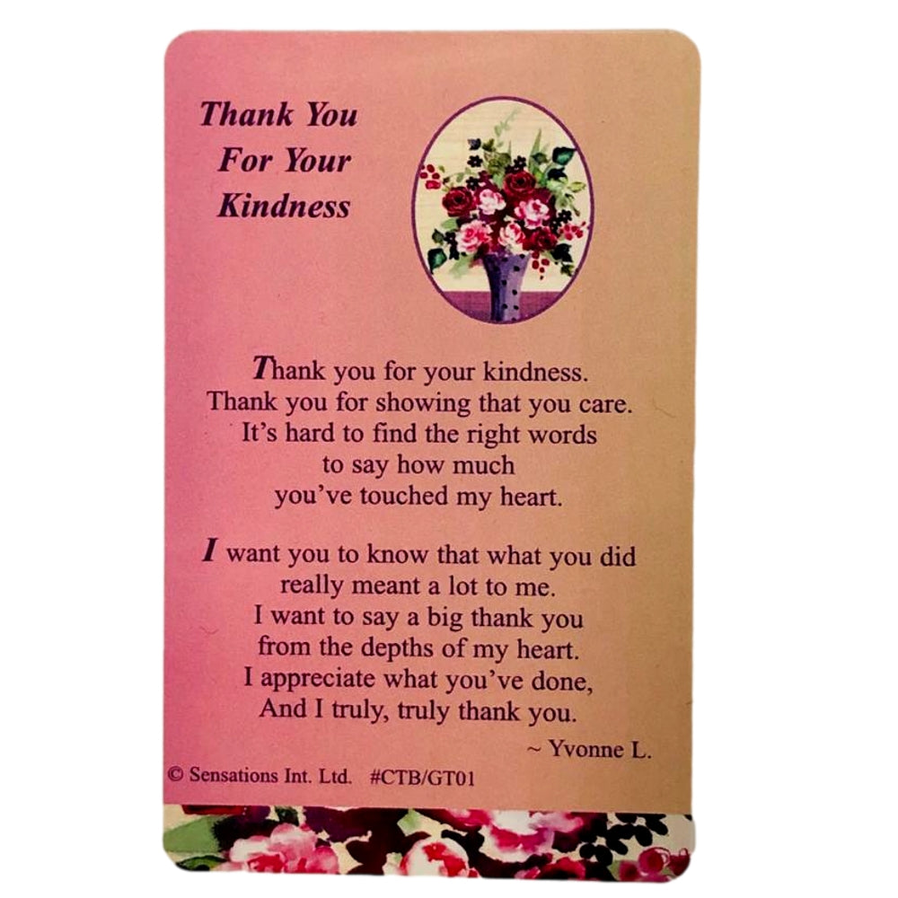 Thank You For Your Kindness Wallet Card (Sentimental Keepsake Wallet/P –  Evercarts