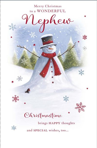 Merry Christmas Mom & Dad Snowman Hallmark Holiday Greeting Card