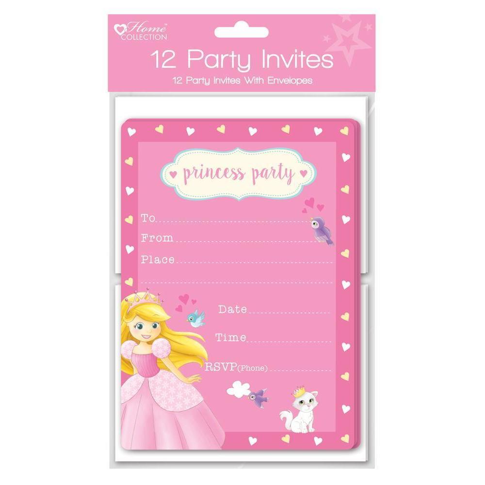 Disney Princess Party Invitations Postcards Envelopes Save the