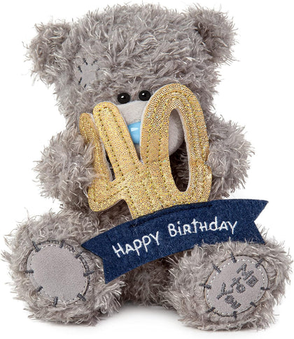 Me to You Tatty Teddy 40th Birthday Bear Holding a 40 Banner