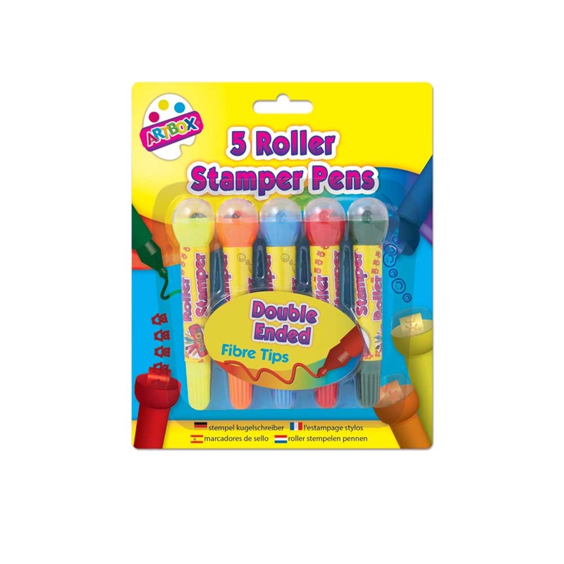 5 Roller Stampers with fibre markers