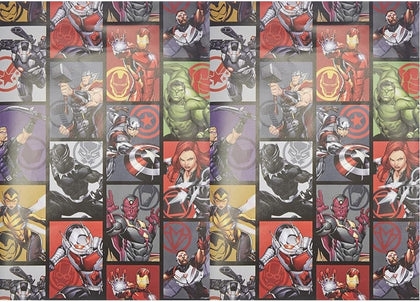 Boys Superhero Wrapping Paper Marvel Hero Wrapping Paper (Pack of 2)