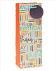 Happy Birthday Candles Themed Bottle Gift Bag with Tag