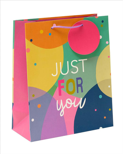 Just For You Themed Medium Gift Bag With Tag
