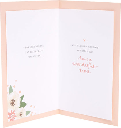 Floral Heart Design or A Special Couple Wedding Congratulations Card