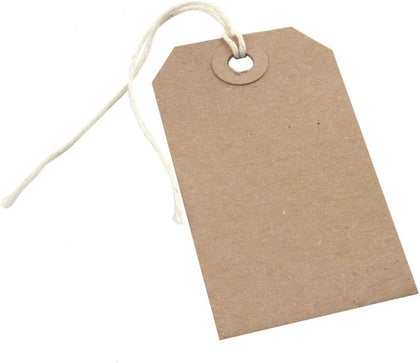 Pack of 1000 146x73mm Buff Strung Tag