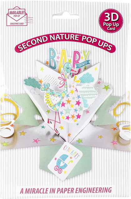 Congrats Baby Shower New Baby Pop-Up Second Nature 3D Pop Up Cards (Pack of 2)