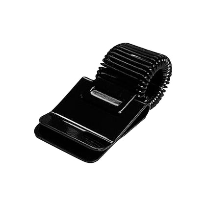 Black Metal Pen Holder Clip for Notebooks and Clipboards