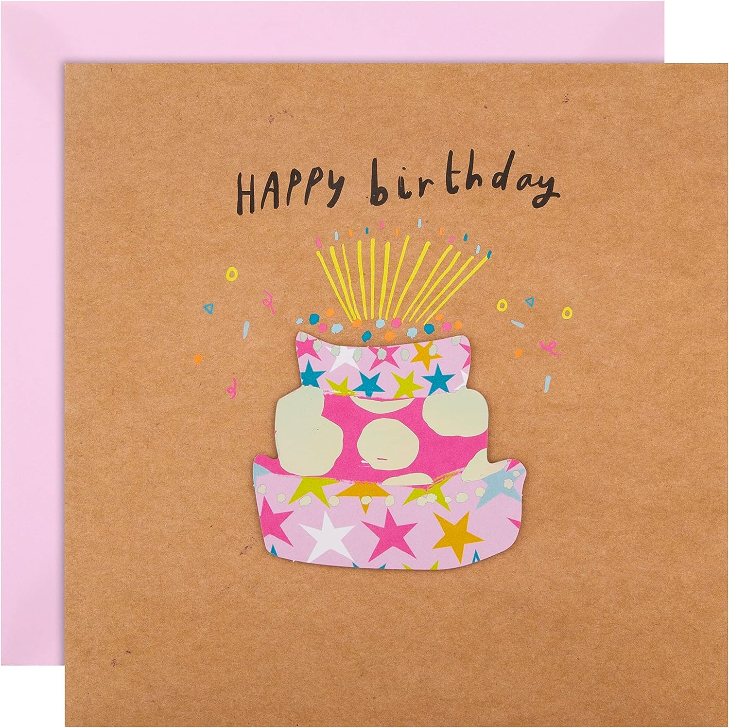 Cutaway birthday card with a cake