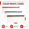 Janrax 13x5" Green Zip Clear Exam Pencil Case