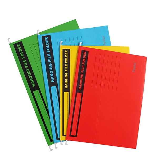 Pack of 10 A4 Red Paper Suspension Hanging Files