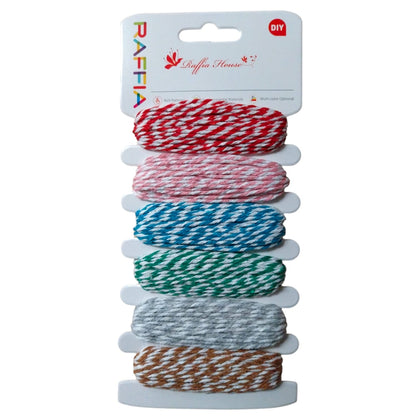5m Raffia Craft Assorted Colours Cotton Thread String