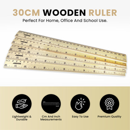 30cm Wooden Ruler by Janrax