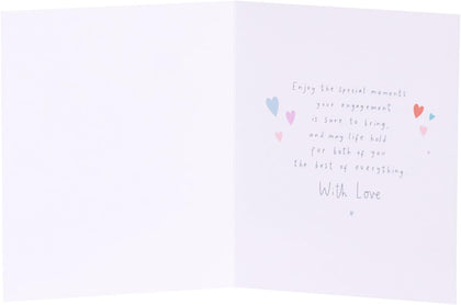 Mini Hearts Design Engagement Congratulations Card