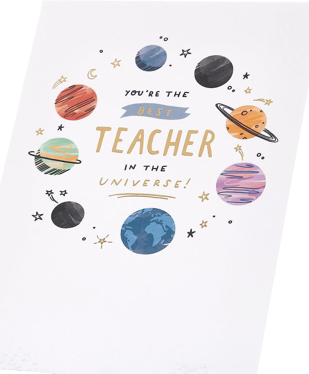 Planet Design Thank You Teacher Card – Evercarts