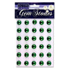Pack of 30 Pearl Green Self Adhesive 14mm Gem Stones by Icon Craft