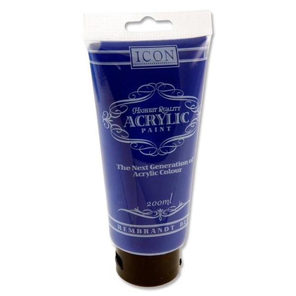 Rembrandt Blue Acrylic Paint 200ml by Icon Art