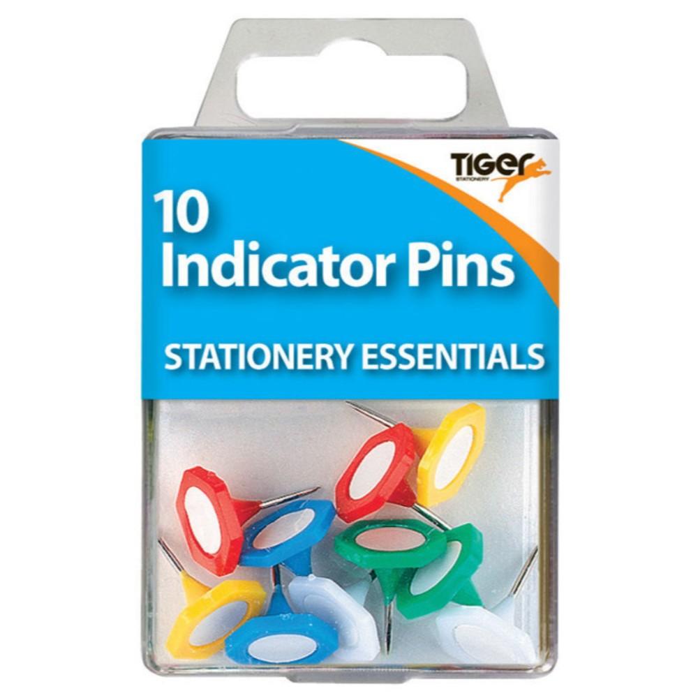 Pack of 10 Coloured Indicator Pins