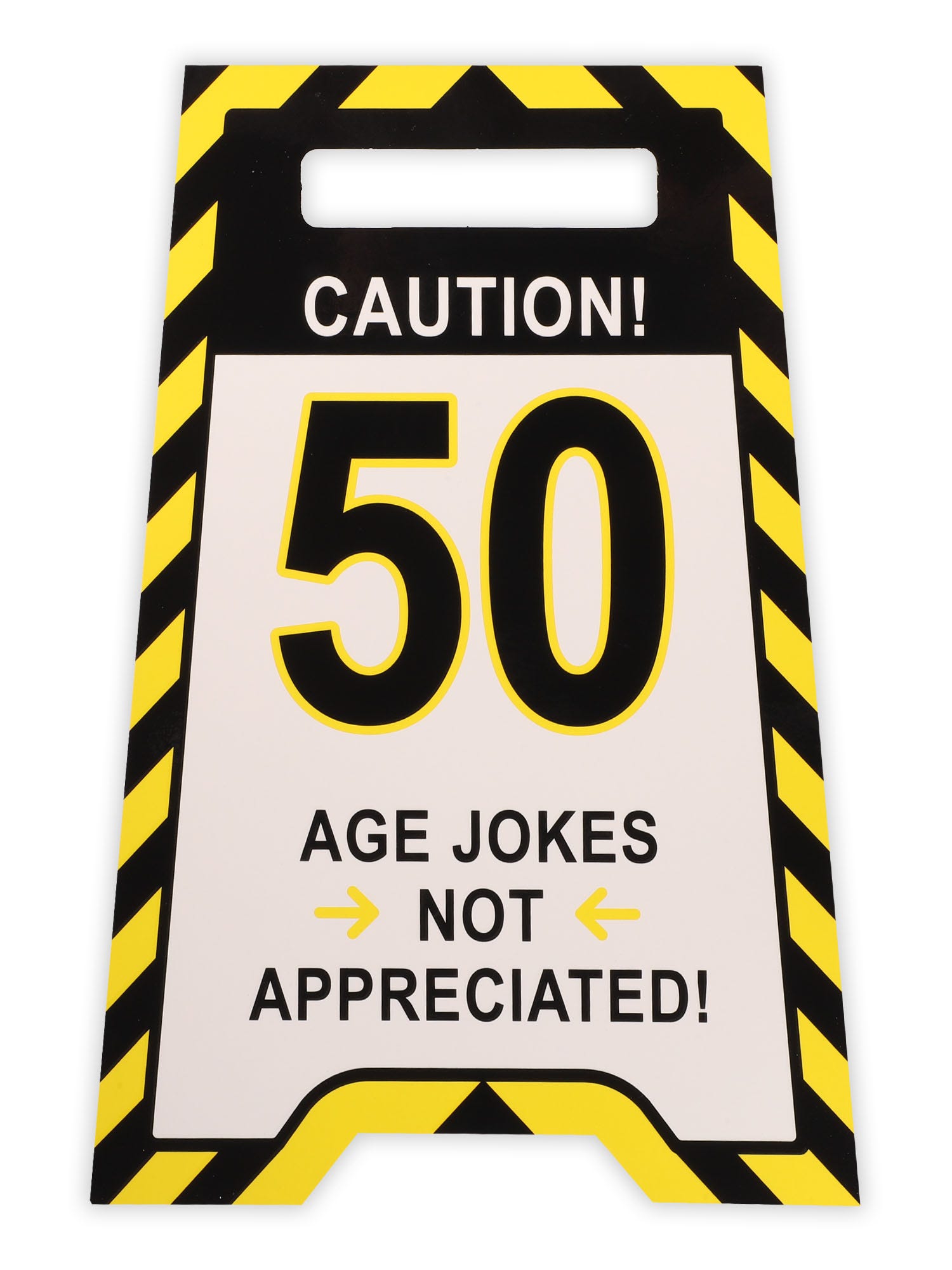 50th Caution Sign Birthday Humour Card – Evercarts