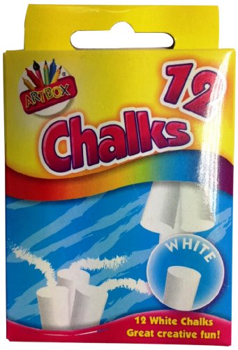 12 White Chalks In hanging box