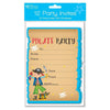 Pack of 12 Pirate Design Party Invites With Envelopes