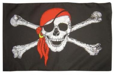 Jolly Roger with scarf Flag 5ft X 3ft