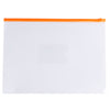 Pack of 12 A3 Clear Zippy Bags with Orange Zip