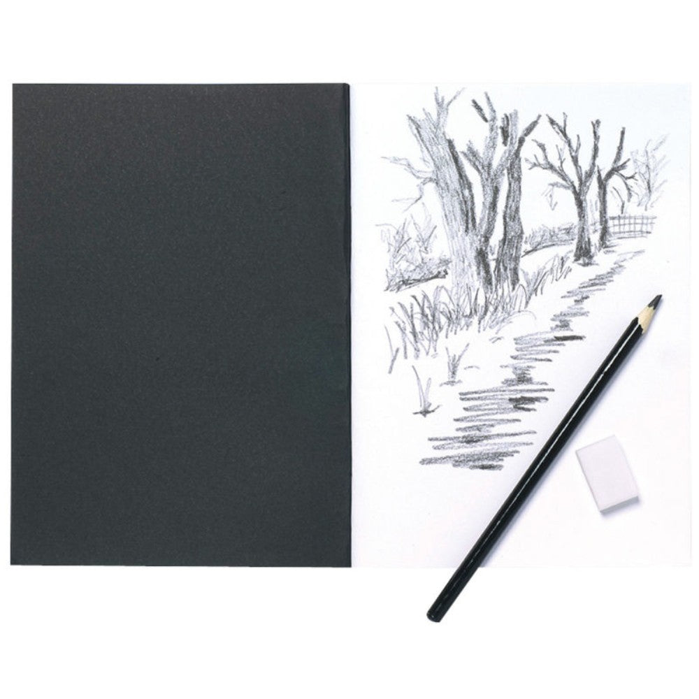 A5 Black Card Cover Sketch Book