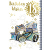Birthday Wishes Open Male 18th Celebrity Style Greeting Card
