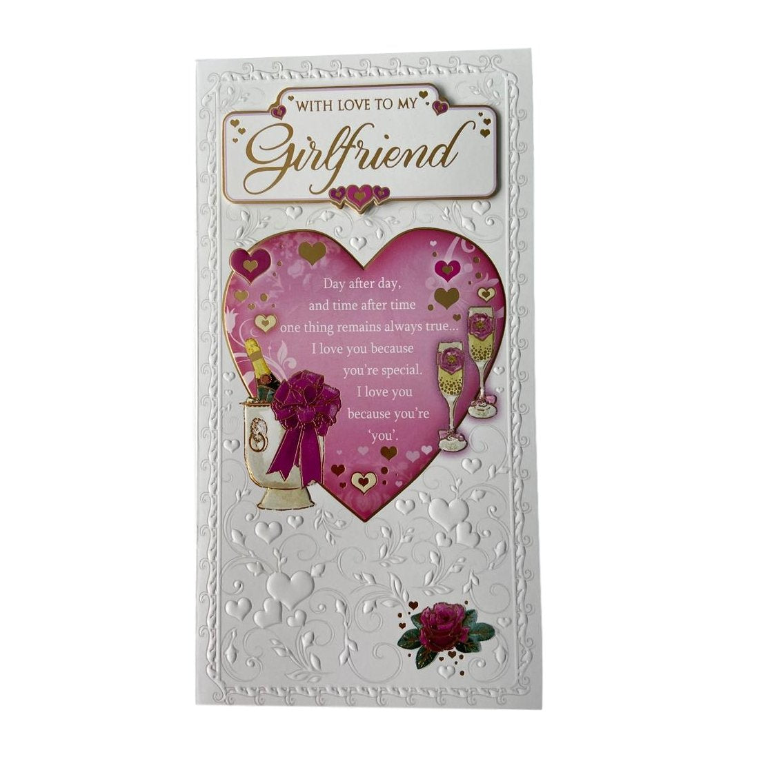 With Love To My Girlfriend Soft Whispers Card