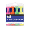 4 Chunky Highlighters Assorted Colours
