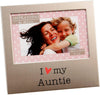 I Love My Auntie Brushed Aluminium 4" x 6" Photo Picture Frame