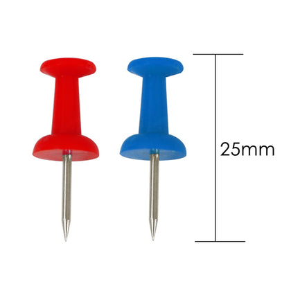 Pack of 50 Assorted Coloured Push Pins