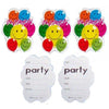 Pack of 5 Invitations Smiling Balloons Birthday Party