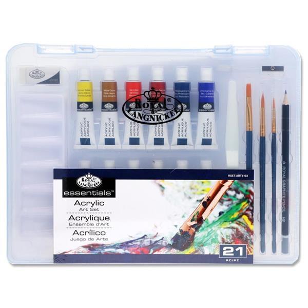 Pack of 21 Pieces Essentials Acrylic Art Set by Royal & Langnickel