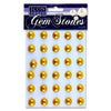 Pack of 30 Pearl Gold Self Adhesive 14mm Gem Stones by Icon Craft