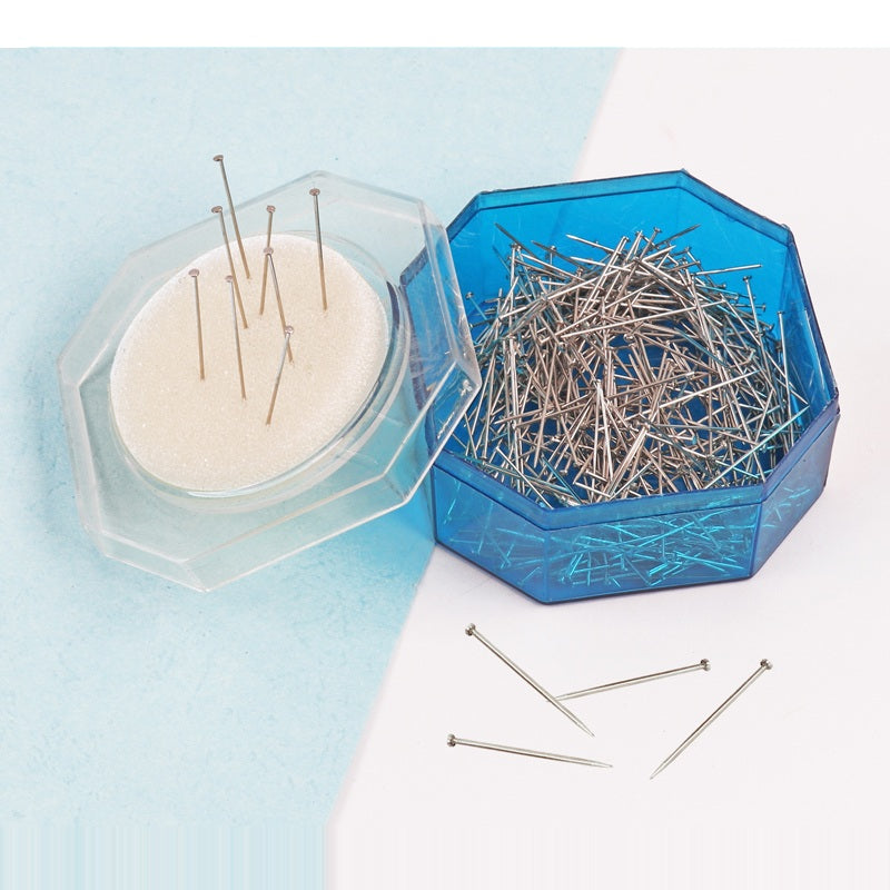 300 Office Pins in Tub with Sponge Pin Holder