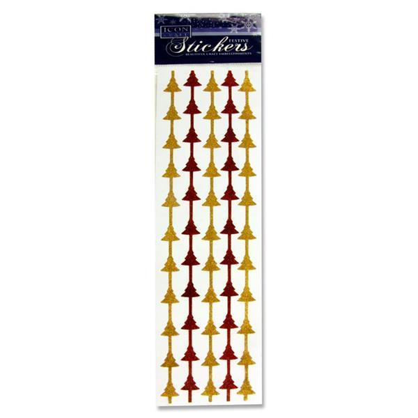 Christmas Tree Border Festive Stickers by Icon Craft