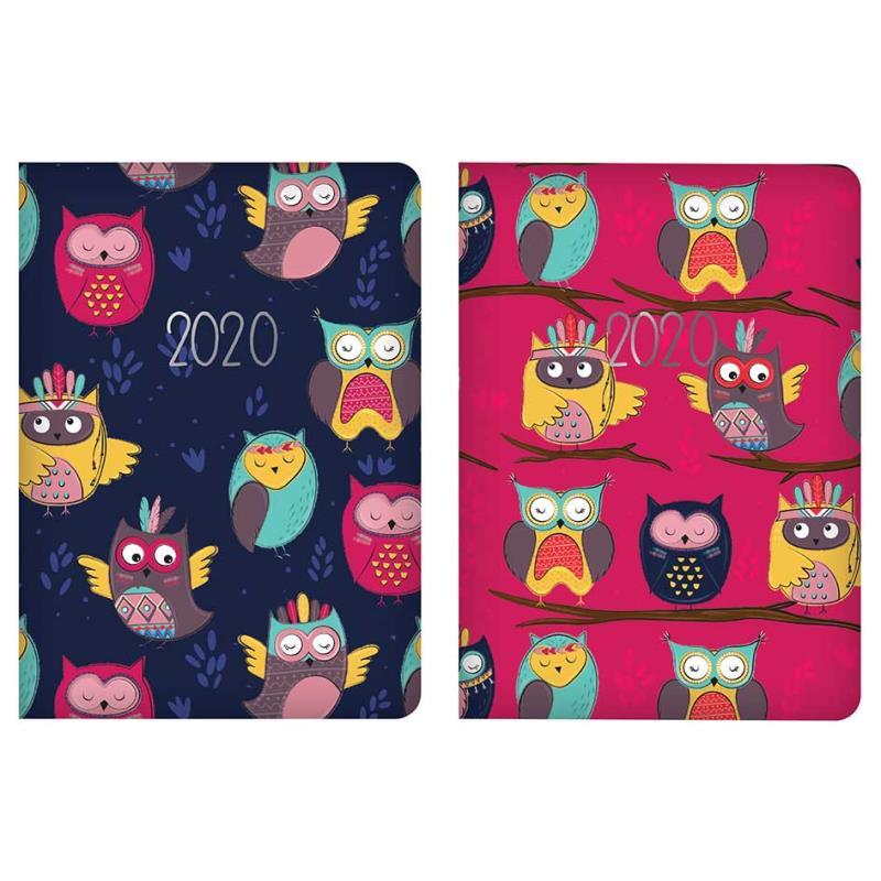 2020 Week to View Pocket Diary - Owls Design