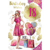 Birthday Wishes Open Female 18th Birthday Celebrity Style Greeting Card