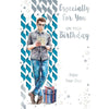 Especially For You On Your Birthday Enjoy Your Day Open Male Celebrity Style Greeting Card