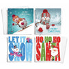 Pack of 10 Square Christmas Cards With Envelopes - Snowman Design