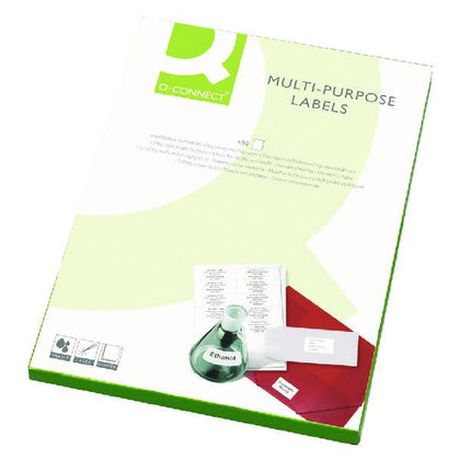 A4 Multipurpose Copier Labels 210x287mm 1 Per Sheet White (Pack of 100)
